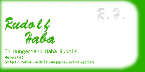 rudolf haba business card